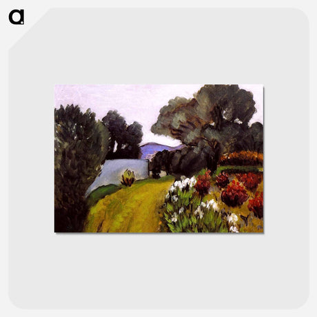 アートポストカード-In the Nice Countryside, Garden of Irises - アンリ マティス Postcard.