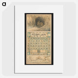 Calendar for February 1914 with a candle by Theo van Hoytema - Theo van Hoytema Poster.