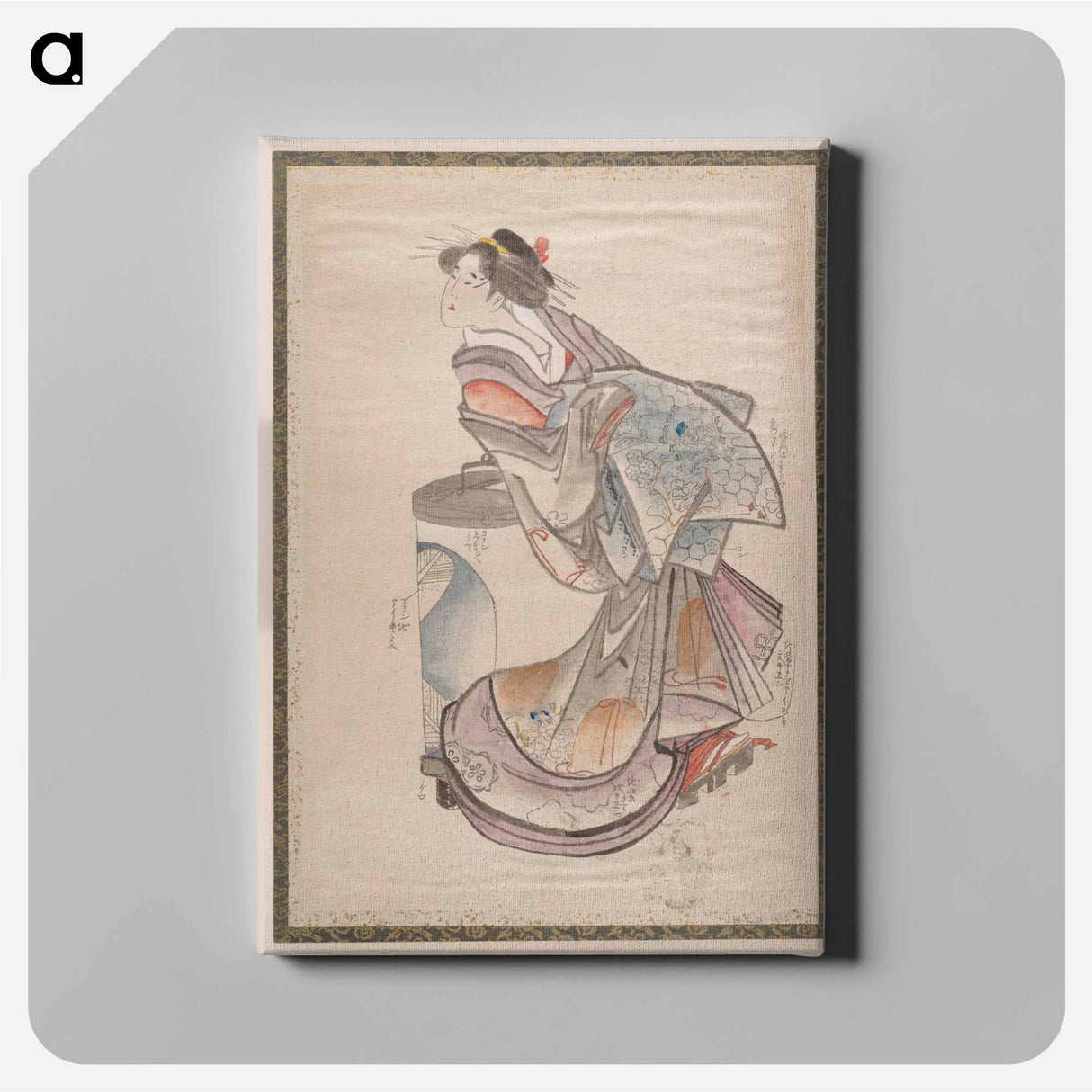 Katsushika Hokusai’s Japanese woman. Album of Sketches - 葛飾 北斎 Canvas.