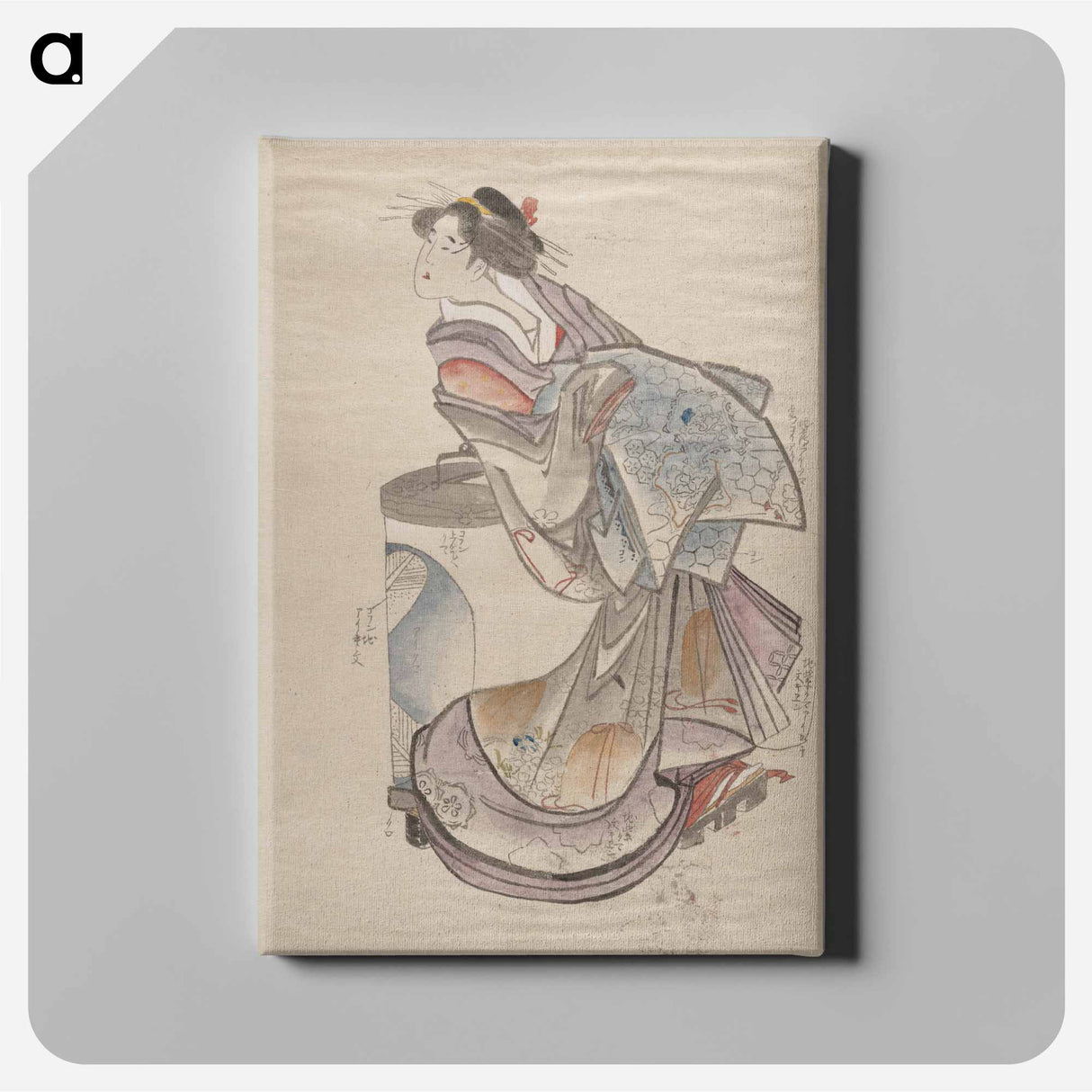 アートパネル-Katsushika Hokusai’s Japanese woman. Album of Sketches - 葛飾 北斎 Canvas.