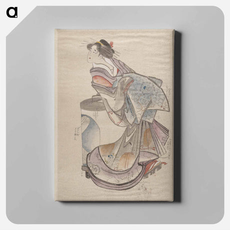 アートパネル-Katsushika Hokusai’s Japanese woman. Album of Sketches - 葛飾 北斎 Canvas.