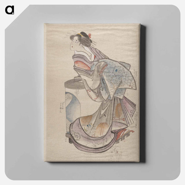 アートパネル-Katsushika Hokusai’s Japanese woman. Album of Sketches - 葛飾 北斎 Canvas.
