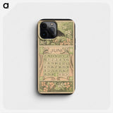 Kalenderblad voor juni 1914 met een egel en twee jongen by Theo van Hoytema - テオ ヴァン ホイテマ Phone Case.