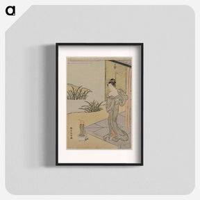 アートポスター-Young Woman Looking at a Pot of Pinks
 - クリーブランド美術館 Poster.