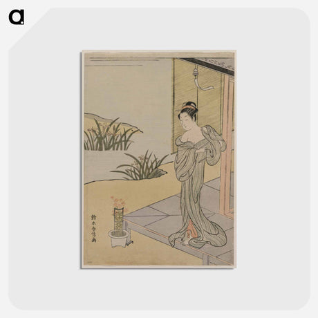 アートポストカード-Young Woman Looking at a Pot of Pinks
 - クリーブランド美術館 Postcard.