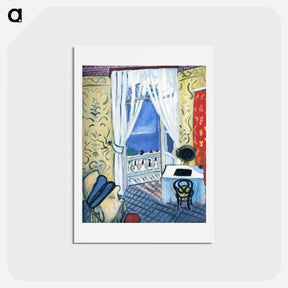 アートポストカード-Interior with a Violin Case - アンリ マティス Postcard.
