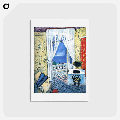 アートポストカード-Interior with a Violin Case - アンリ マティス Postcard.