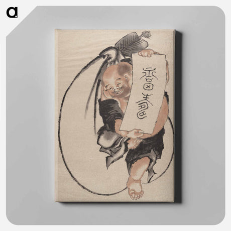 アートパネル-Katsushika Hokusai's Japanese man illustration - 葛飾 北斎 Canvas.