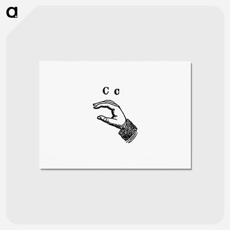 アートポストカード-Sign Language for Letter C
 - 大英図書館 Postcard.