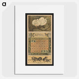Kalenderblad voor april 1913 met twee witte duiven op een tak - テオ ヴァン ホイテマ Poster.