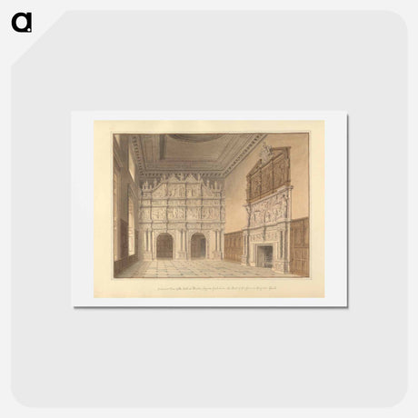 アートポストカード-Interior View of the hall at Burton Agnes, Yorkshire; the Seat of Sir Francis Boynton Bart.
 - イェール大学アートギャラリー Postcard.