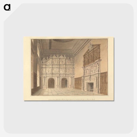 アートポストカード-Interior View of the hall at Burton Agnes, Yorkshire; the Seat of Sir Francis Boynton Bart.
 - イェール大学アートギャラリー Postcard.