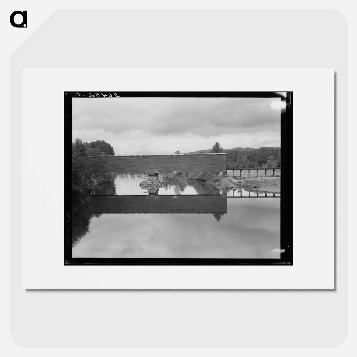 Covered bridge over the Chehalis River - Dorothea Lange Poster.