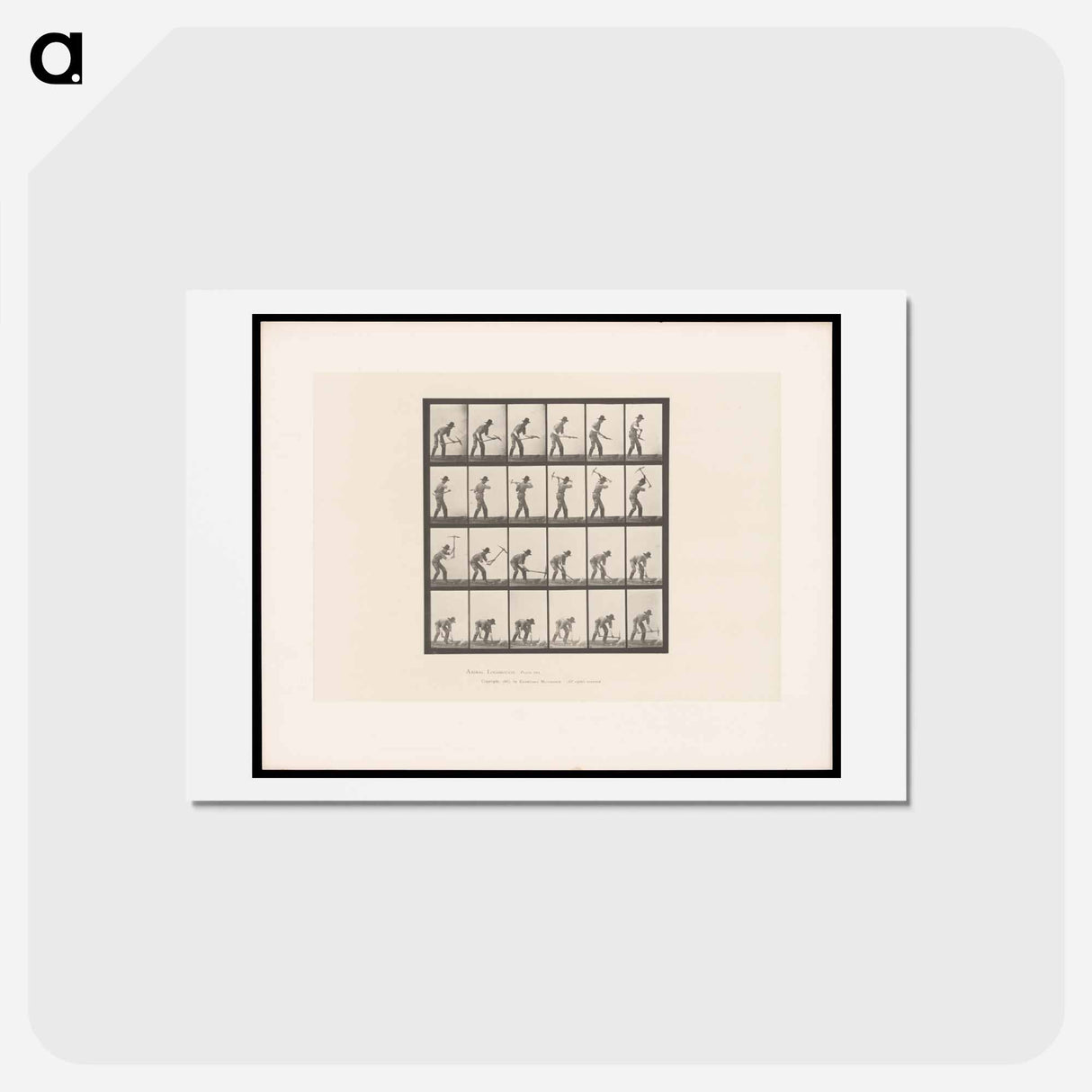 アートポストカード-Man with Pickaxe
 - エドワード マイブリッジ Postcard.