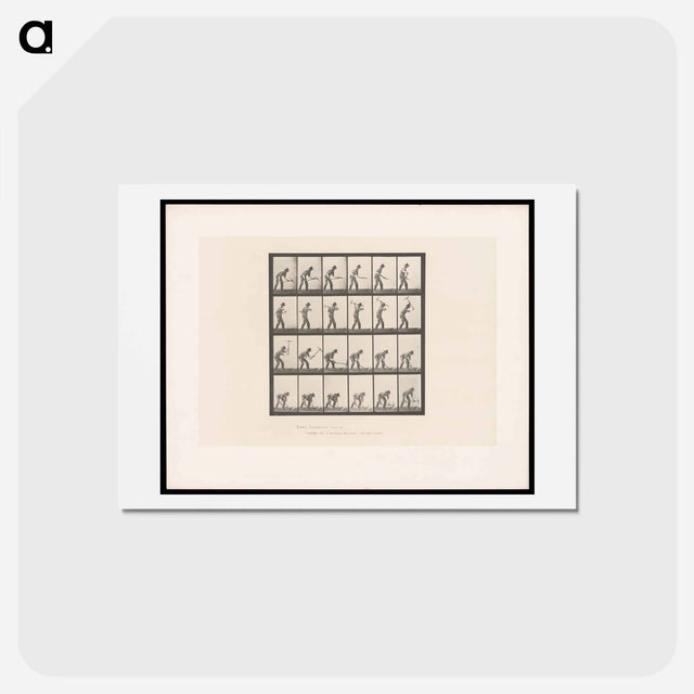 アートポストカード-Man with Pickaxe
 - エドワード マイブリッジ Postcard.