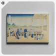 アートパネル-Sazai Hall of the Temple of the Five Hundred Arhats - 葛飾 北斎 Canvas.