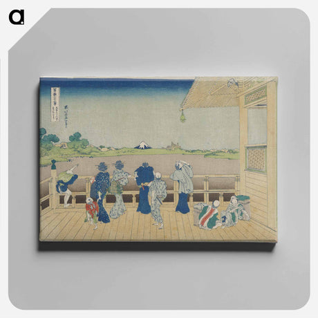 アートパネル-Sazai Hall of the Temple of the Five Hundred Arhats - 葛飾 北斎 Canvas.