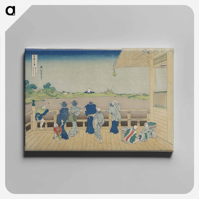 アートパネル-Sazai Hall of the Temple of the Five Hundred Arhats - 葛飾 北斎 Canvas.