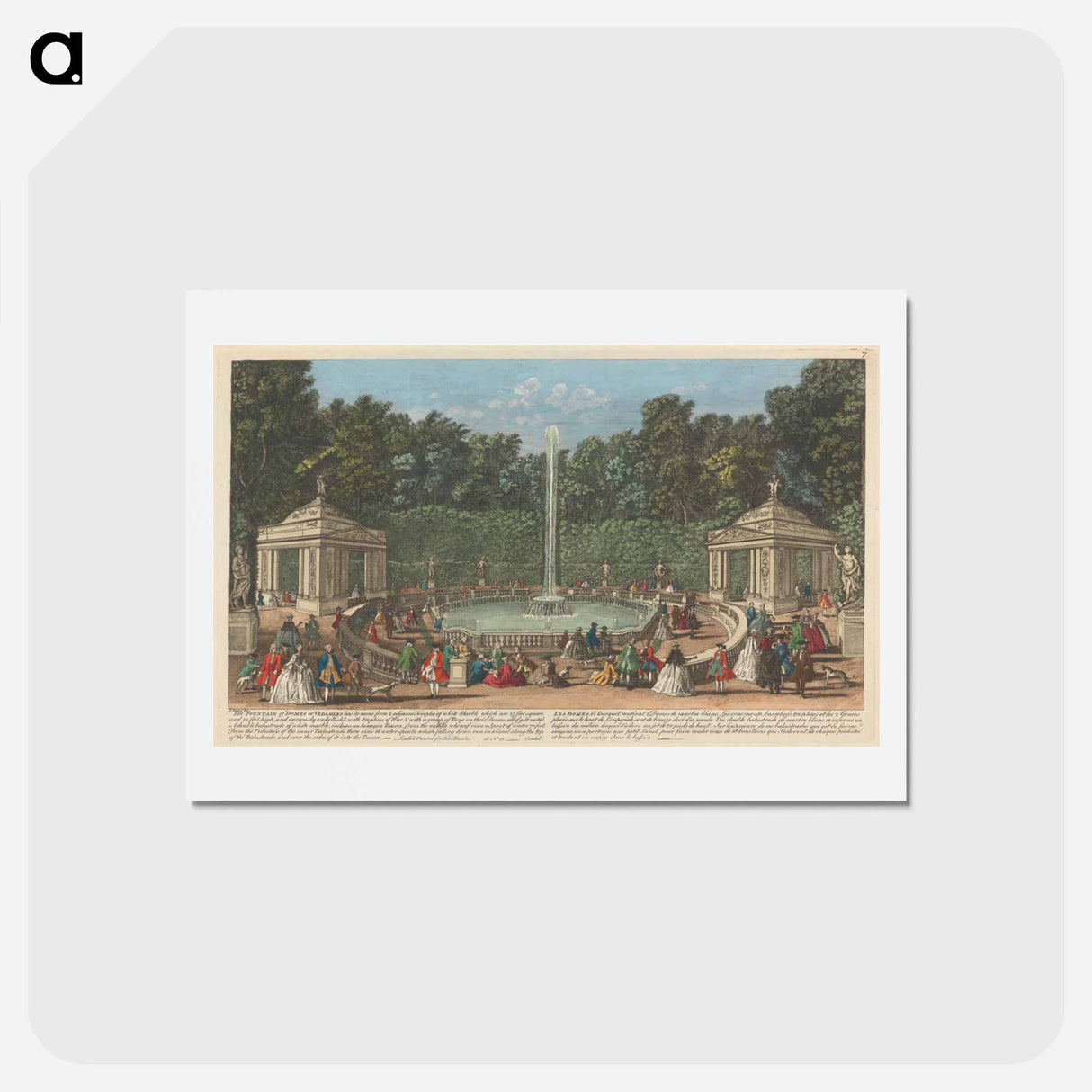 アートポストカード-The Fountain of Domes at Versailles
 - イェール大学アートギャラリー Postcard.