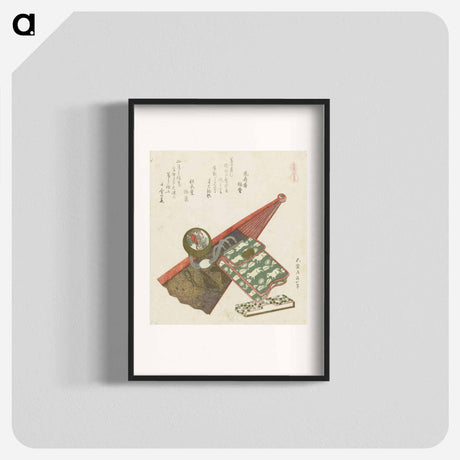 アートポスター-A comparison of Genroku poems and shells - 葛飾 北斎 Poster.