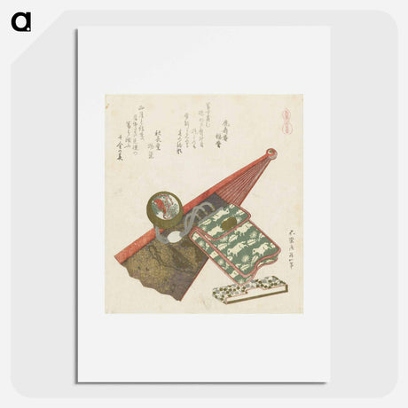 アートポスター-A comparison of Genroku poems and shells - 葛飾 北斎 Poster.