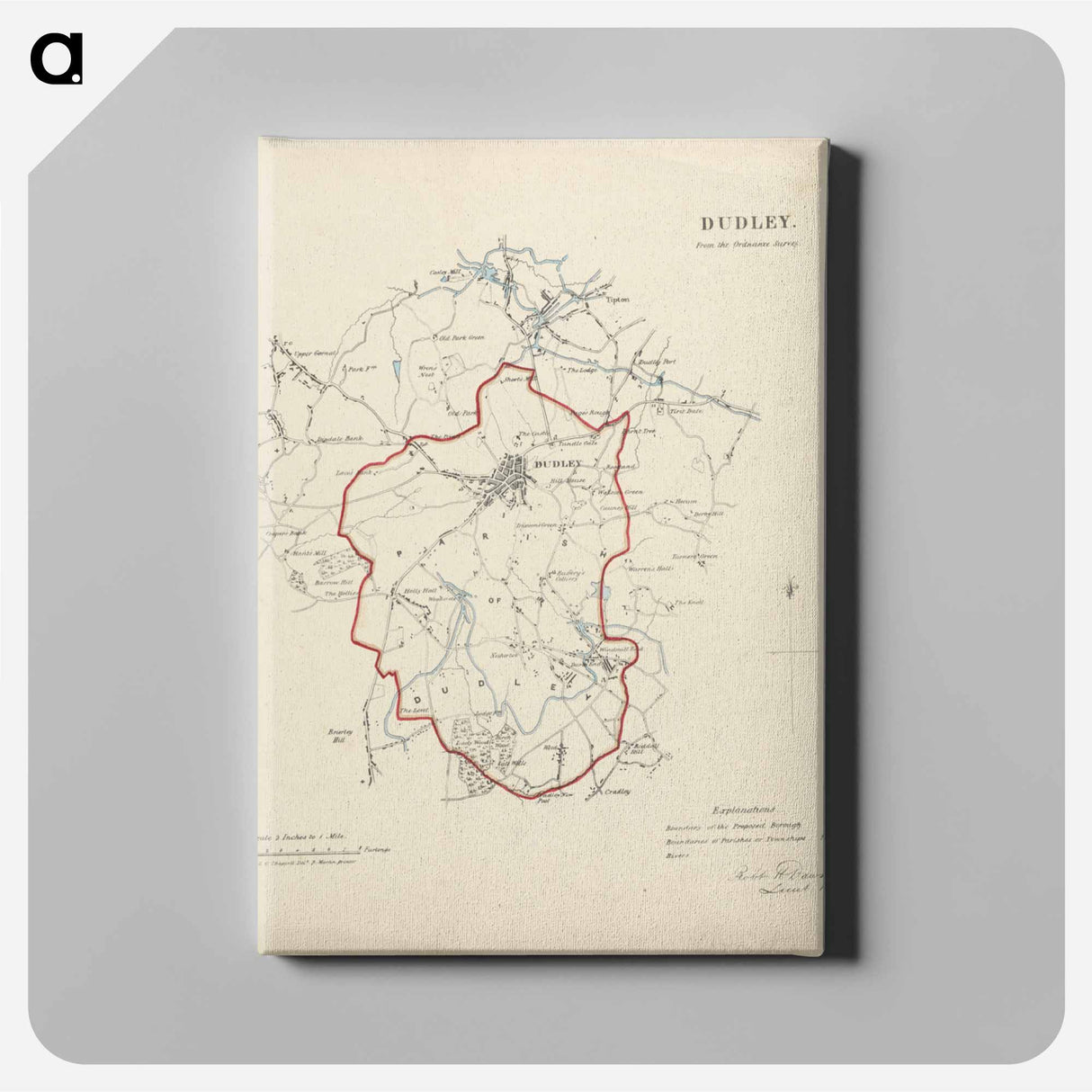 アートパネル-Map of Dudley in Worcestershire
 - イェール大学アートギャラリー Canvas.