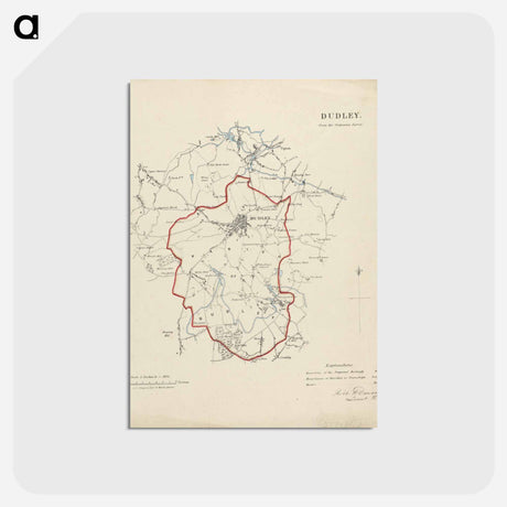 アートポストカード-Map of Dudley in Worcestershire
 - イェール大学アートギャラリー Postcard.