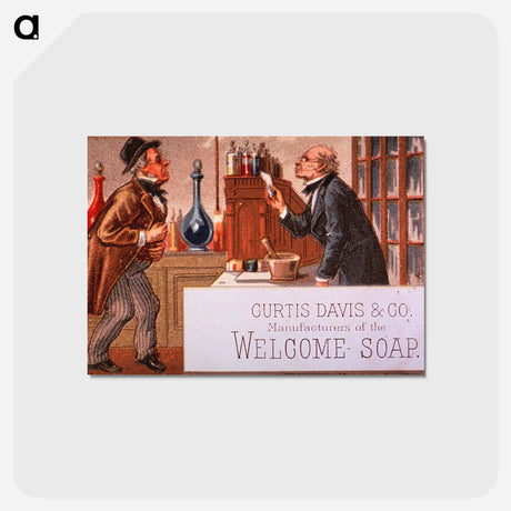 アートポストカード-Welcome Soap Advertisement: Interior of a Late Nineteenth-Century Pharmacy
 - 国立医学図書館 Postcard.