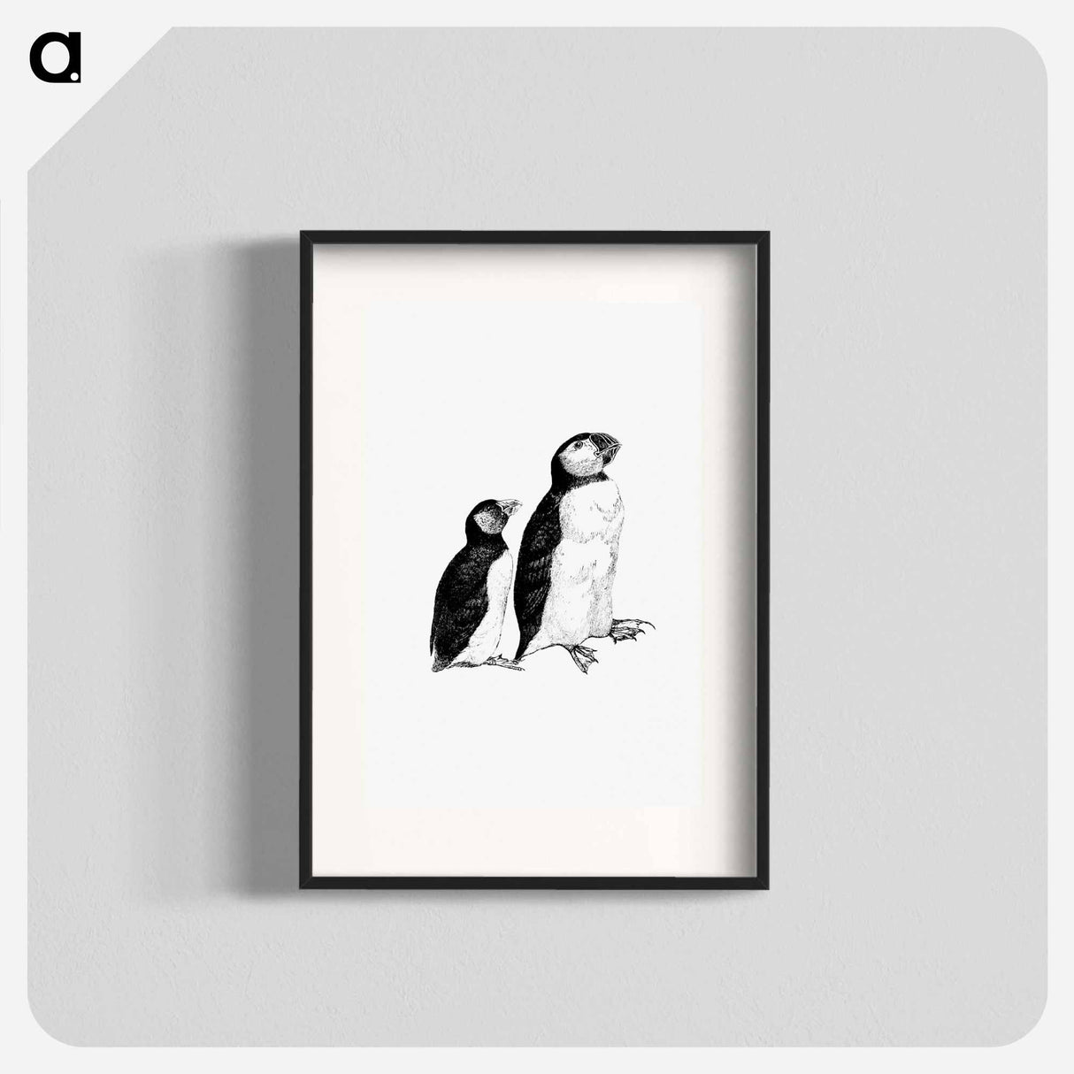 アートポスター-Victorian Style Penguins Engraving
 - 大英図書館 Poster.