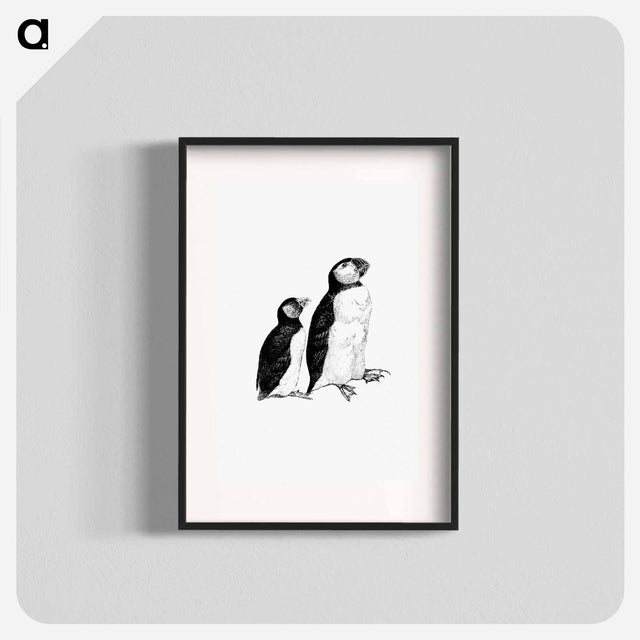 アートポスター-Victorian Style Penguins Engraving
 - 大英図書館 Poster.