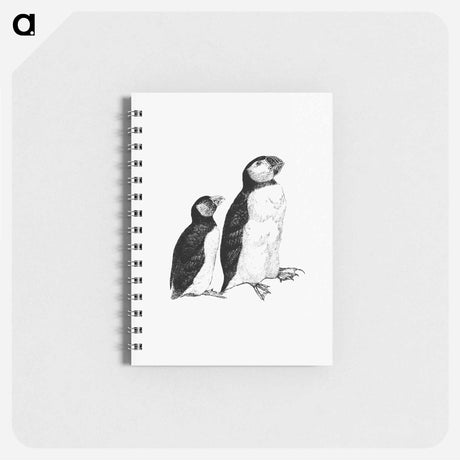 アートメモ帳-Victorian Style Penguins Engraving
 - 大英図書館 Memo.