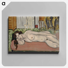 アートパネル-Reclining Nude on a Pink Couch - アンリ マティス Canvas.