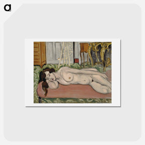 アートポストカード-Reclining Nude on a Pink Couch - アンリ マティス Postcard.