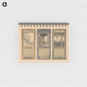 アートメモ帳-Kalenders voor oktober, november en september 1904 by Theo van Hoytema, Theo van Hoytema and Tresling and Comp - テオ ヴァン ホイテマ Memo.