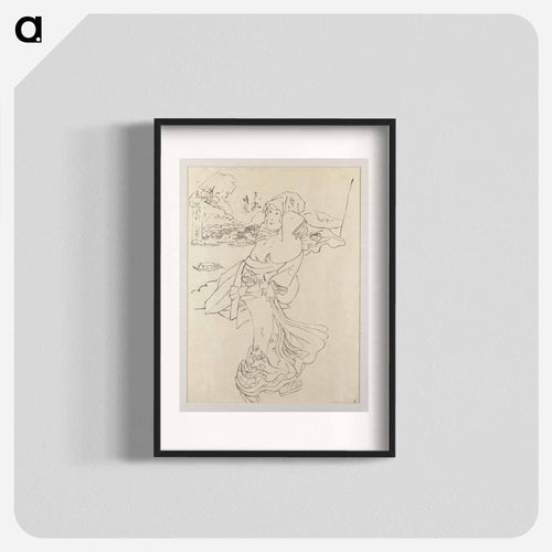 Preparatory Study of a Woman Against the Wind
 - 歌川 国貞 Poster.