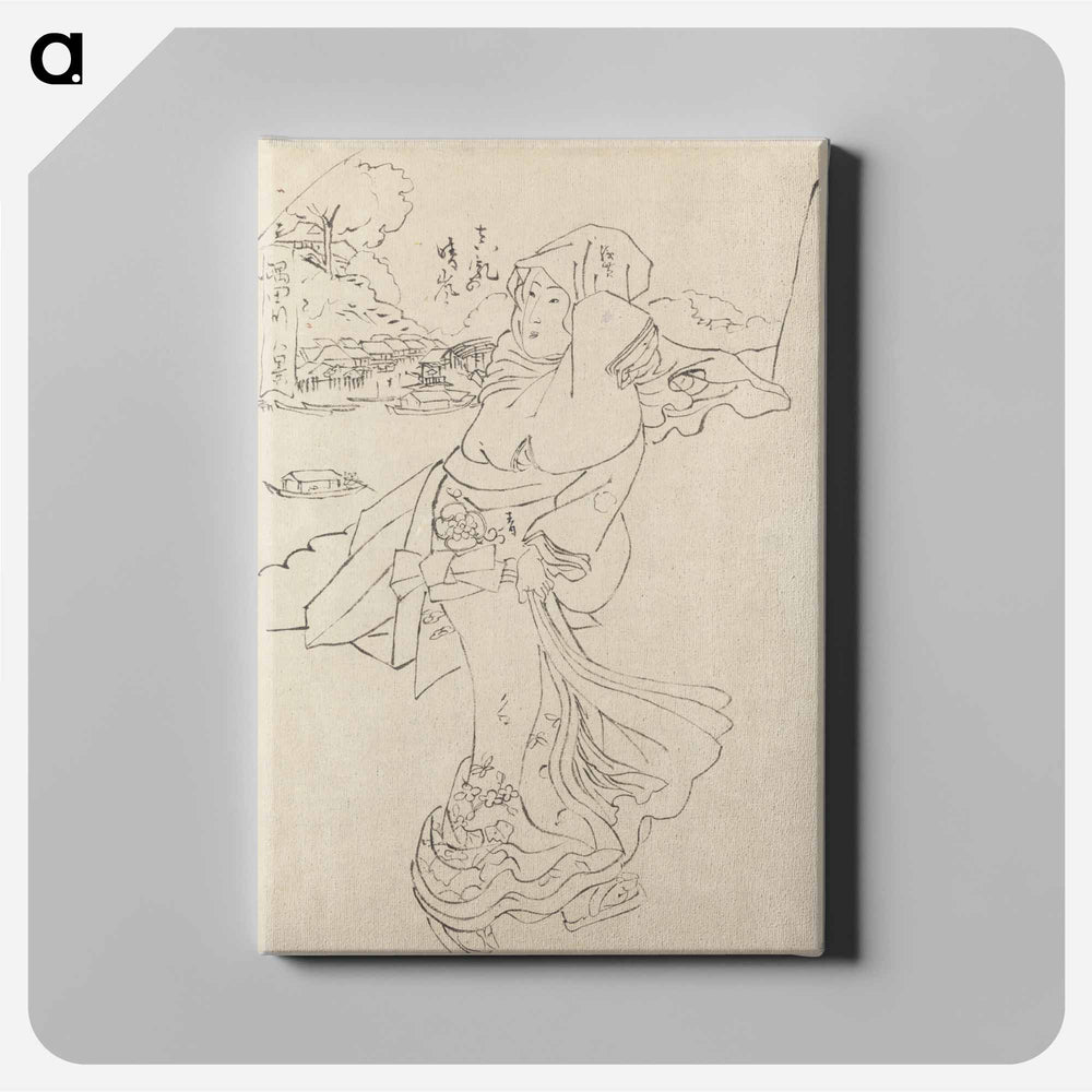 Preparatory Study of a Woman Against the Wind
 - 歌川 国貞 Canvas.