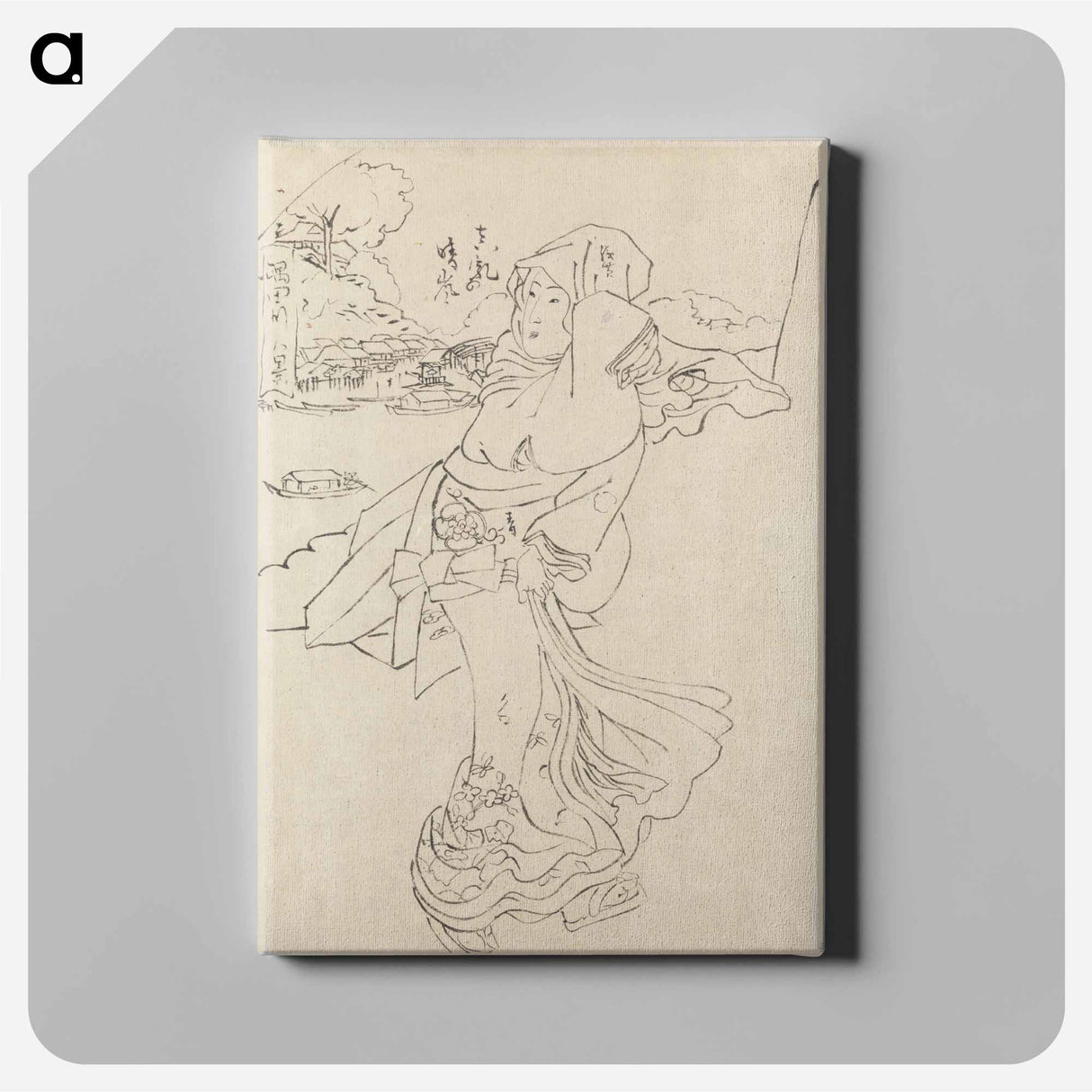 Preparatory Study of a Woman Against the Wind
 - 歌川 国貞 Canvas.