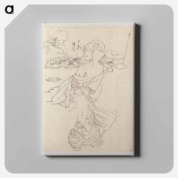 Preparatory Study of a Woman Against the Wind
 - 歌川 国貞 Canvas.