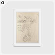 アートポストカード-Preparatory Study of a Woman Against the Wind
 - 歌川 国貞 Postcard.