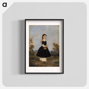 アートポスター-Peasant Girl in Landscape
 - バーンズ・コレクション Poster.