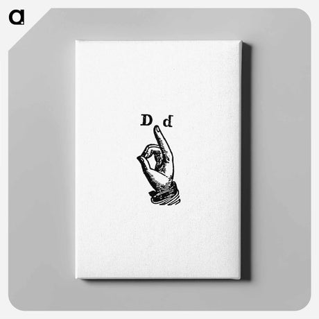 アートパネル-Sign Language for Letter D from What I Saw in New York; or, a Bird's-Eye View of City Life
 - 大英図書館 Canvas.