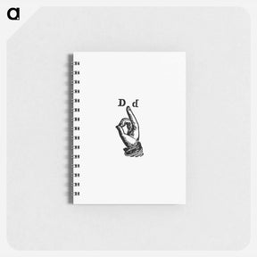 アートメモ帳-Sign Language for Letter D from What I Saw in New York; or, a Bird's-Eye View of City Life
 - 大英図書館 Memo.