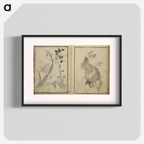 アートポスター-Random sketches by Hokusai - 葛飾 北斎 Poster.