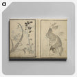 アートパネル-Random sketches by Hokusai - 葛飾 北斎 Canvas.