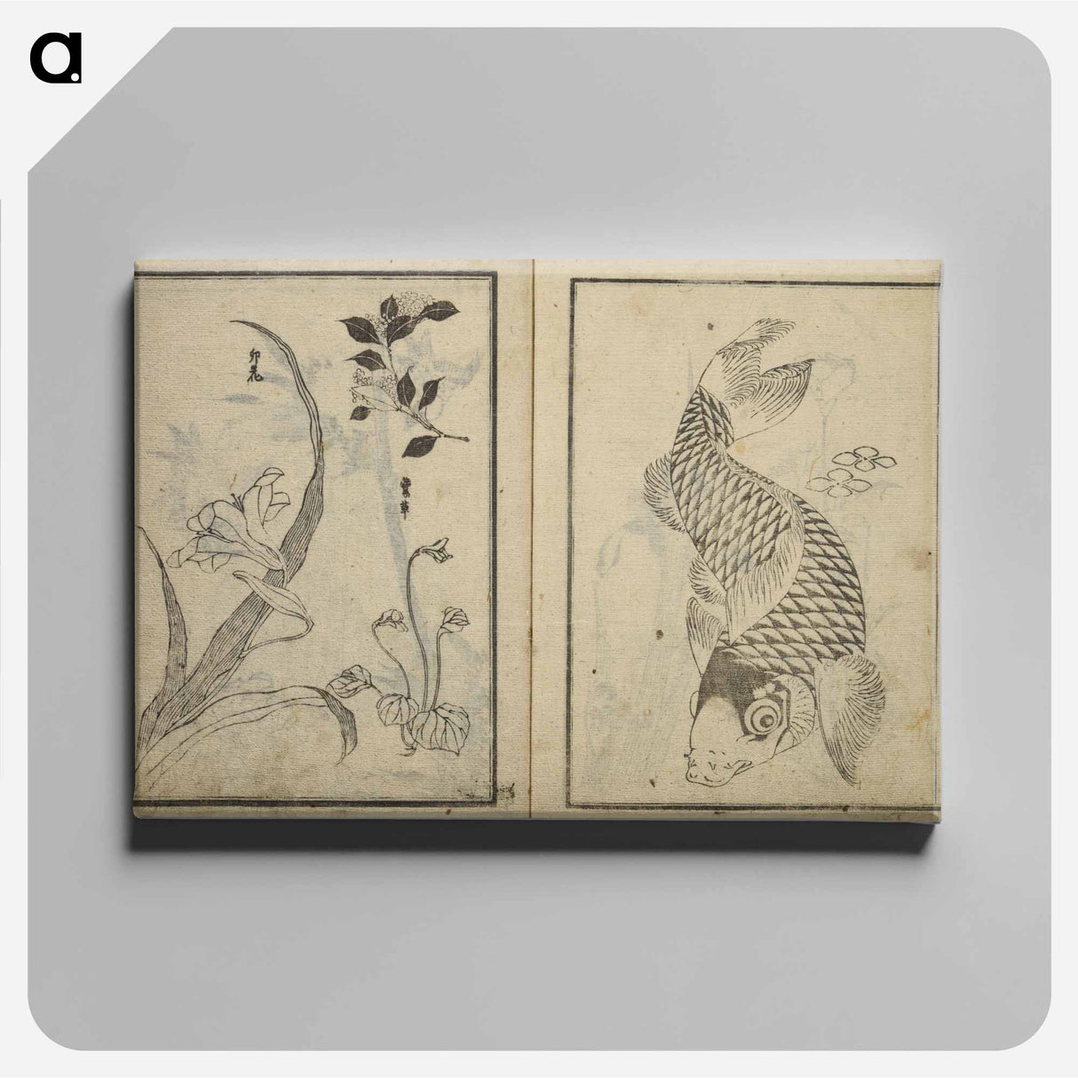 アートパネル-Random sketches by Hokusai - 葛飾 北斎 Canvas.