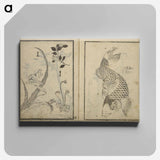 アートパネル-Random sketches by Hokusai - 葛飾 北斎 Canvas.