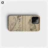 Random sketches by Hokusai - Katsushika Hokusai Phone Case.