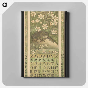 アートパネル-Kalenderblad voor april met een pad onder bloesem by Theo van Hoytema - テオ ヴァン ホイテマ Canvas.
