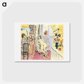 アートポストカード-The Artist and his model - アンリ マティス Postcard.
