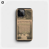 Kalenderblad voor september 1912 met konijnen en meerkoeten by Theo van Hoytema - テオ ヴァン ホイテマ Phone Case.